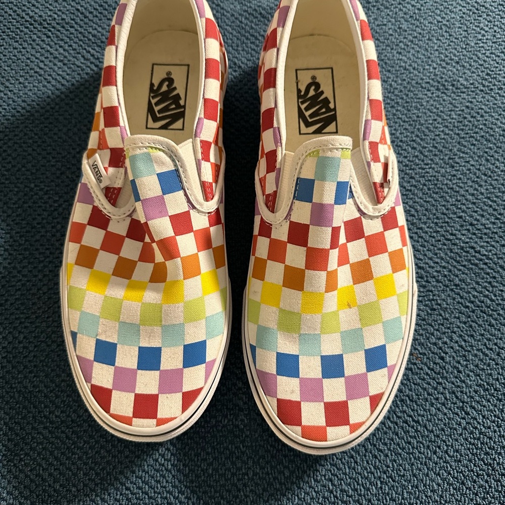Rainbow Vans Old Skool Slip-Ons